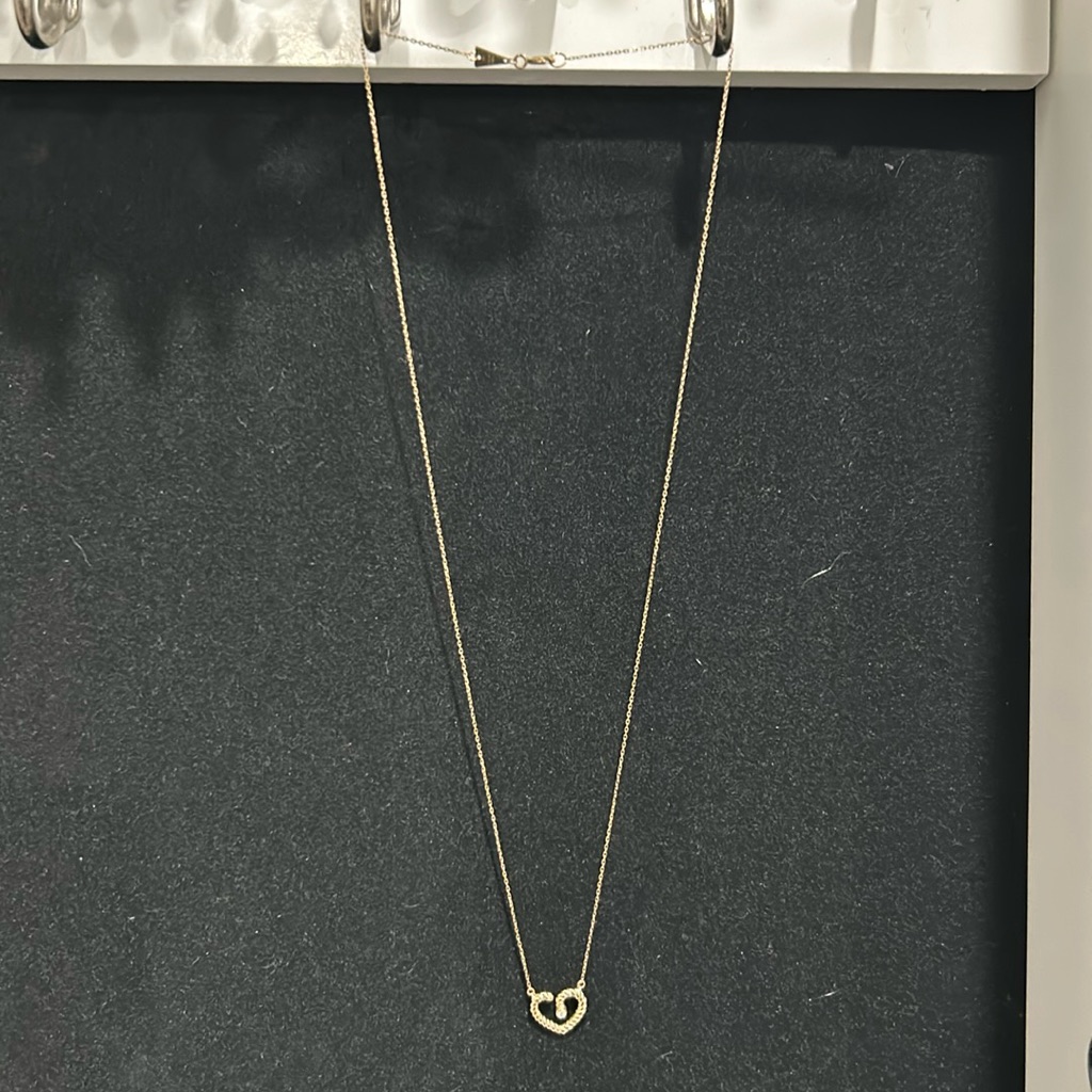 Adina Reyter 14k Gold Heart And Diamond Necklace